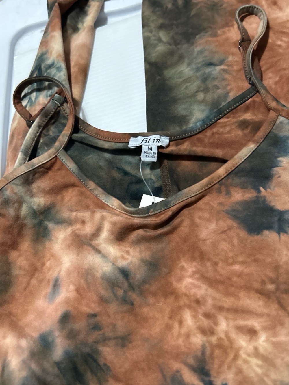 Womens Tie-Dye Jumpsuit - Brown & Black